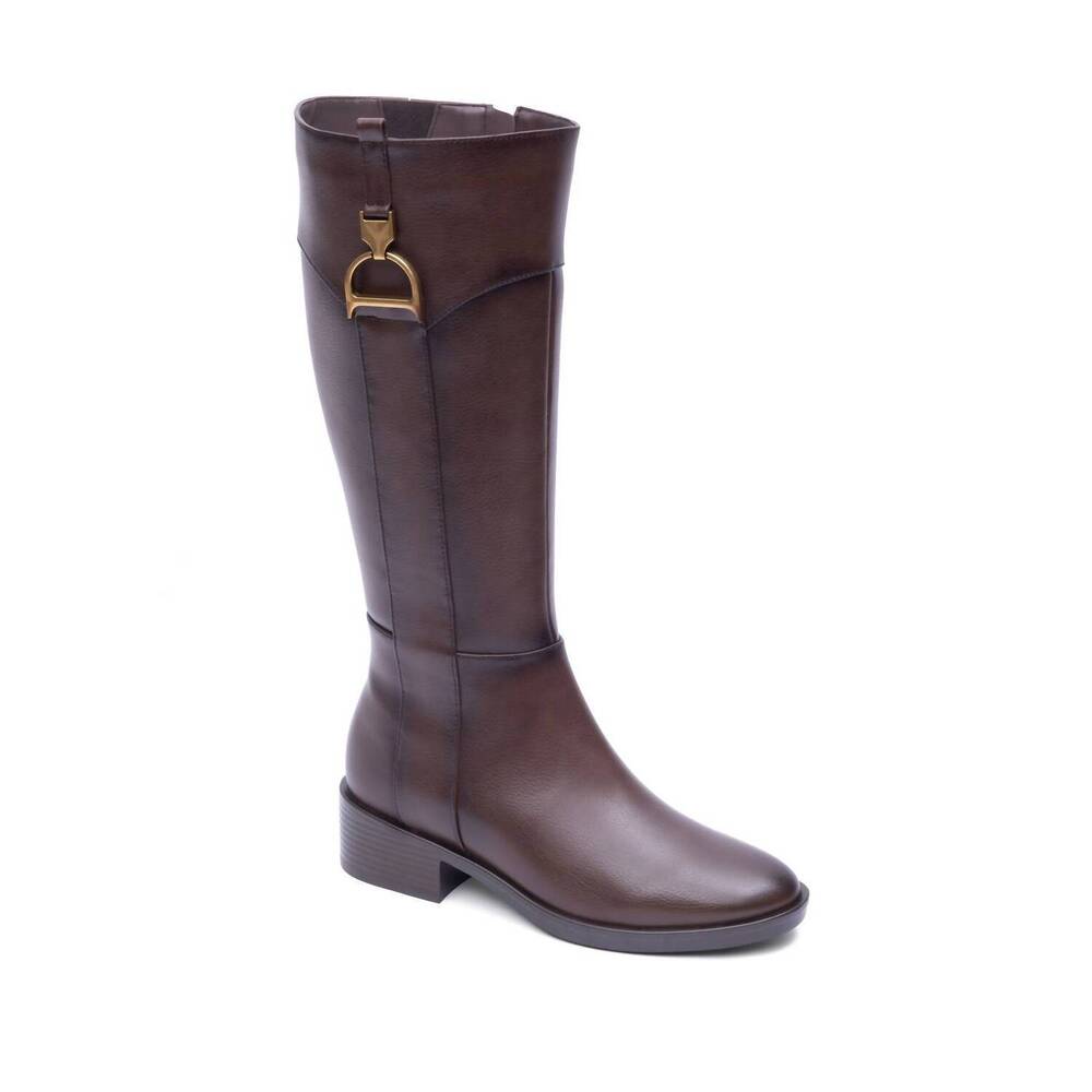 NEW ANDREA women's knee-high boots in dark brown